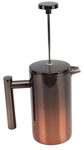 KIMISS de Prensa Francesa y Fabricante de té de Acero Inoxidable - 304 Prensa Francesa Aislada de Doble Pared para café, té, Bebidas Heladas (350ML)