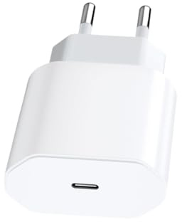 Cargador Carga Rapida para iPhone, 20W Cargador USB C, Enchufe USB C 20W para iPhone 17/17 Pro/17 Pro Max/16 15 14 13 12 11, SE, iPad, USBC Carga Rapido Tipo C Cabezal Adaptador Pared