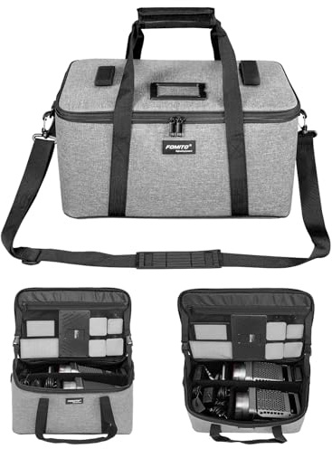 FOMITO AB-27 Foldable Camera Bag 16.73in x 11in x 8.66in Shockproof Case for DSLR, Gimbal, Drone Heavy-Duty Handle DIY liner