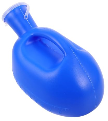GANAZONO Orinatoio Maschile Portatile in Plastica 2000ml Coperchio Anti-perdite, Contenitore Per Urina Riutilizzabile Per Anziani, Disabili e Viaggi, Design Compatto Per Uso Esterno e Domestico