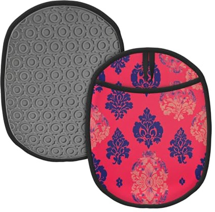 Coloridos patrones de corte de papel, 2 alfombrillas de silicona estampadas (1/2 paquete), resistentes a altas temperaturas y antideslizantes, adecuadas para barbacoas, hornear, etc.