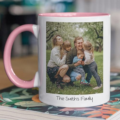 Larilotte Tazza Personalizzata con Foto – Crea la tua Fototazza con Immagine e Testo – Tazza da Caffè Personalizzata – Idea Regalo per Compleanno, Natale, San Valentino, Festa della Mamma