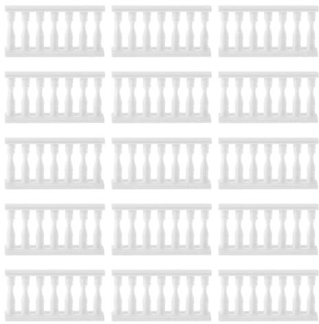 Uonlytech Clôture Miniature en Résine 24 Pièces pour Décorations Féeriques de Jardin Accessoires DIY pour Projets de Table à Sable Panneaux Romains Miniatures Résistants à la Décoloration