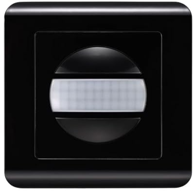 Interrupteur Détecteur de Mouvement Mural Noir – Capteur Infrarouge (IR) 160° – Remplace Interrupteur Simple – Mode Automatique & Manuel (Bouton) – Minuterie & Lux Réglables – Intérieur IP20 (220V)