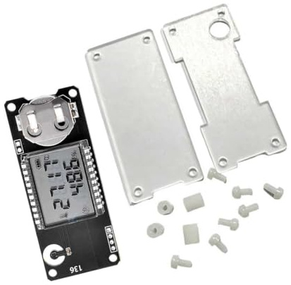 NRVTRE Modulo misuratore umidità e Temperatura per incubatrice con Schermo LCD, tabellone Compatto da 75 x 31 mm, Supporto per Celle a Bottone Modulo igrometro incubatore Scheda misuratore umidità