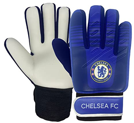 Chelsea FC - Torwarthandschuhe für Kinder/Jugendliche - Offizielles Merchandise - Geschenk für Fußballfans - Jungen: 5-10 Jahre