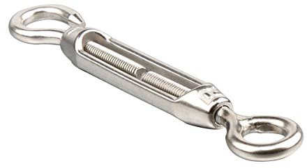 WedDecor Turnbuckle Wire Tensioner M4 Stainless Steel Hook And Eye Rope Cable Tension Adjustable Wire Tensioner Kit Heavy Duty Tensioner Hook for Climbing Plant, Securing Shade, Tent Rope