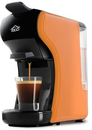 DCG ES6517 - Macchina del caffè universale, serbatoio 0,6 Litri, Tanica trasparente estraibile, 19 BAR, 1.450W. Spia macchina pronta ad erogare. Dimensioni: 25x11x27cm