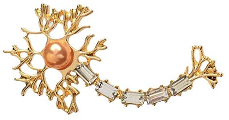 HYCYYFC Brosche Kristall -Strass -Stecknadel -Stift -Badge -Schmucknervenzellenbroschen Stifte Nervenbroschen - Gold