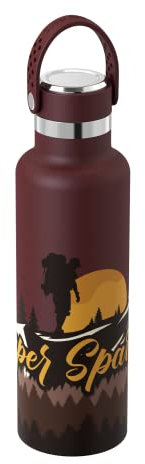 Super Sparrow Borraccia Termica, Ultraleggero Acciaio Inox 18/10 Bottiglia Termica - 500ml - Senza BPA Borracce, Thermos per Bambini, Scuola, Sport, Campeggio, Yoga, Palestra, Ciclismo