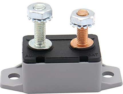 iSpchen Leistungsschalter Auto Reset Schutzschalter 12/24V Automatisch Sicherungsautomat Wasserdichte Sicherungshalter KFZ Sicherung Reset Schalter Circuit Breaker 50A Auto LKW Boote Autozubehör