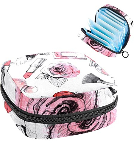 Aufbewahrungstasche für Damen, Menstruationstasse, Tamponbeutel, Periodenpolster, Organizer für Frauen und Mädchen, Lippenstifte, Parfüm und Pinsel