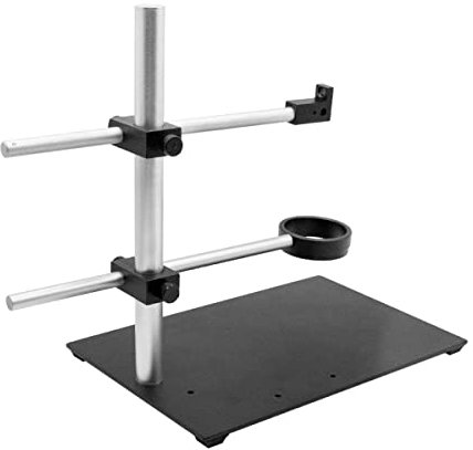 Microscope Accessories Kit Industrial Microscope Camera Stand Holder Double Arm Industrial Digital Camera Table Stand Holder for Mobile Phone PCB Micro-soldering Video Microscope Camera Boom Stand Mic