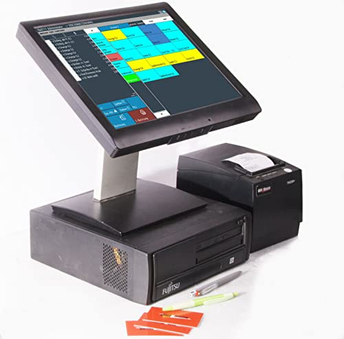 15 Kassensystem für Gastronomie – Touchscreen POS Kasse für Restaurant, Bar & Shisha-Bar – mit Bondrucker & BlitzKasse Software – ohne ABO – KassenSichV-konform, TSE-konform