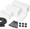 Lannvan Caja Cables, 3 Unidades Caja de Cables Caja de Enchufe Organizador de Cables para Cables- Caja Organizadora Cables para Esconder y Ocultar Cables TV- Apto para Hogar y Oficina, Blanco