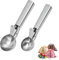 2 pcs Cuillère à Crème Glacée,Cuillère à Glace en Acier Inoxydable Avec Éjecteur,Cuillere a Glace En Acier Inoxydable Poli,pour Crème Glacée, Falafels, Riz, Ice Cream Scoop