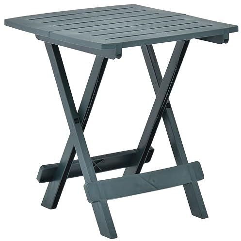 GuyAna Mesa de jardín Plegable de plástico Verde 45x43x50 cm Mesa terraza Exterior Mesa de Comedor jardín Mesa Jardin Exterior Garden Table mesas terraza