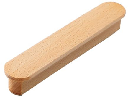 1 Stück Möbelgriffe aus Holz Massiv Schubladenknöpfe Schrankgriffe Mit Schrauben Holz Küchen Türgriff Küchenschränke Holzgriffe Für Schrank Schublade Mobel Dekoration (Lochabstand 64mm)