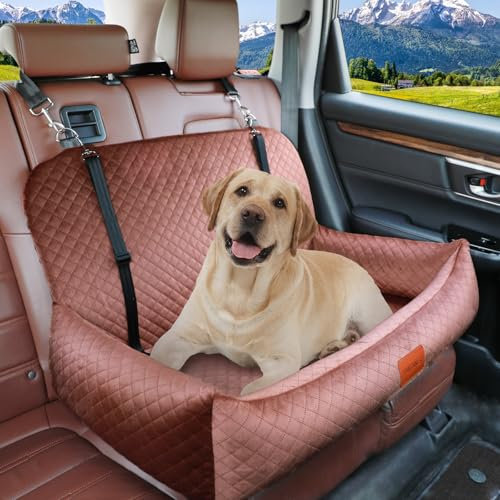 Vamtnner Hunde-Autositz-Bett für große/mittelgroße Hunde oder 2 kleine Hunde, Haustier-Sitzerhöhung für Hunde/Katzen, Reisesicherheit, weicher Stoff und rutschfeste Unterseite, Haustier-Autositz-Sofa
