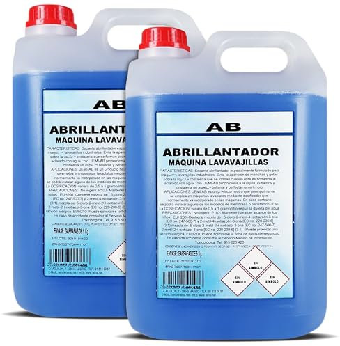 Abrillantador para Lavavajillas 10 litros | Vajilla Limpia, Seca y Brillante