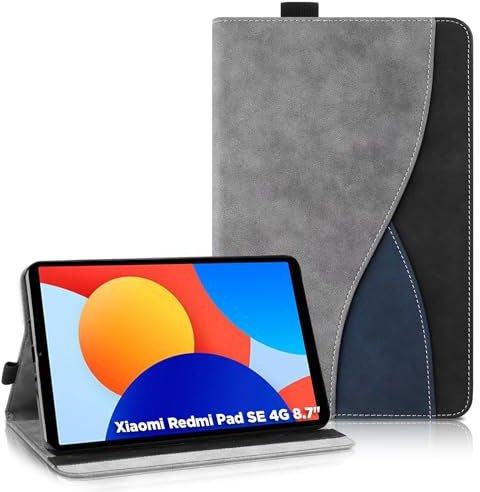 AsWant Custodia per Redmi Pad SE 8.7 Pollici 4G 2024 - Pelle Ultra Sottile PU Case con Funzione Stand Tablet Protettiva Cover Redmi Pad SE 8.7 (Gray)