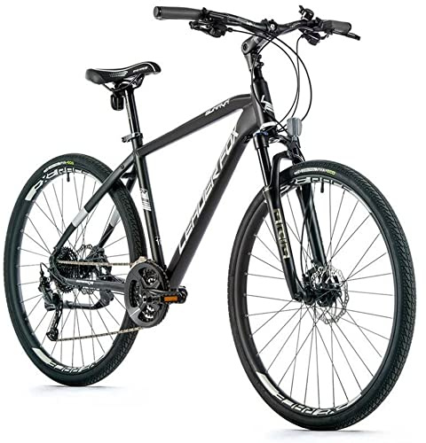 LEADER FOX SUMAVA 2022 Herrenfahrrad Muskulatur 28 Zoll schwarz matt 9 V Rahmen 17,5 Zoll (Erwachsene 170 bis 178 cm)