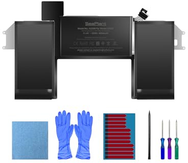 SeaPlant Akku für MacBook Air A2337, 13 Zoll, 2020 M1, A2389 | 11,4 V 4800 mAh 55 Wh; Akku A2389; bis zu 1000 Ladezyklen; Werkzeugset mit 3 Schraubendrehern und Anleitung