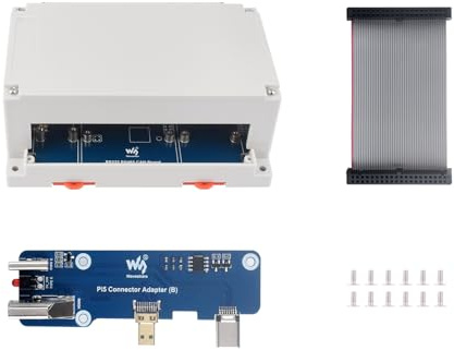 Waveshare Isolated RS232/RS485/CAN/CAN FD Expansion Board, Compatible with Raspberry Pi 5/4B, Expands 2X RS485, 1x RS232/CAN FD/CAN, Extending NVME/ETH/USB and 4G/5G by PCIe, Wall-Mount & Rail-Mount