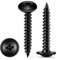 150 PCS Black Modified Truss Head M4.2 X 38 mm Wood Screws, Hardened Steel Multipurpose Screw, Oxide Coated for Corrosion Resistance, Ideal for Wood, Metal, and Plastic by TPOHH