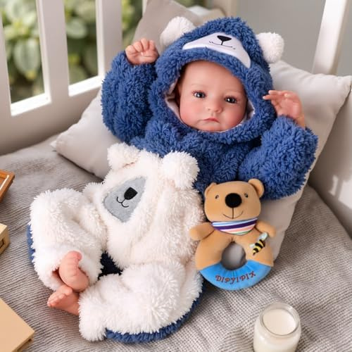 BABESIDE Muñeca Reborn de 20 Pulgadas Aiden Realista Bebé con Cuerpo de Tela Suave y Ojos Abiertos Terapia para Coleccionistas