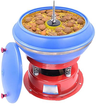 smafoseedding Lucidatrice per Gioielli a Tazza Vibrante da 3,5 L, Scalpello E Lucidatrice per Gemme/Lucidatrice a Tamburo Vibrante per Metalli per Gioielli, Buratto Rotante per Lucidatura