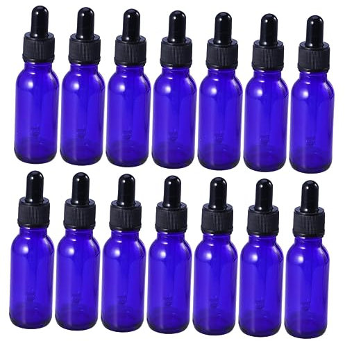 VALICLUD Flacon D'huile Essentielle Bleu 20ml en Verre avec Compte-gouttes