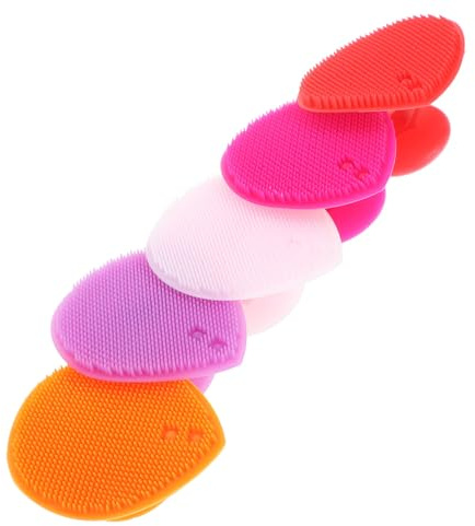 UTHCLO Silikon Massagebürsten und 5 Stück Herzförmiges für Babys mit Doppelseitiger Gesichtsreinigung Einfacher Anwendung Zufällige Farbe als Badewannenzubehör