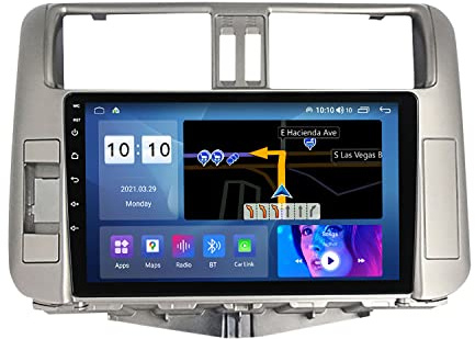 2DIN Android 10 Autoradio for Toyota Land Cruiser Prado 150 2009-2013 Car Radio Multimedia Video Player Navigation GPS Support Carplay/WIFI/Bluetooth/SWC/Mirror Link