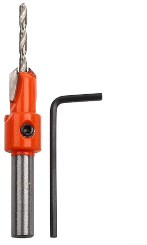 Zilimontt Broca avellanada de aleación dura de 8 mm/10 mm, broca biselada de vástago redondo cónico para carpintería, perforación de precisión y corte suave con ángulo de ápice de 90°, (3 x 10 mm)