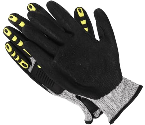 IWOWHERO Guantes Anticorte Resistentes para Trabajo Exterior y Jardinería Protección Industrial Talla Color Gris para Construcción y Uso Multifuncional