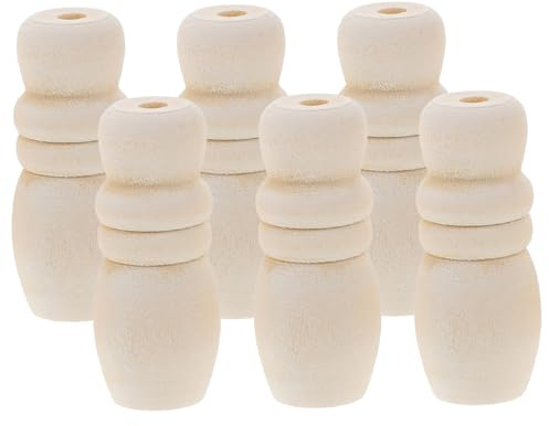 POPETPOP Pomos De Cordón para Persianas De Madera 6 Piezas Accesorios Repuesto Madera Duradera Prácticos para Persianas De Ventana y Romanas Decoración Colgante Cordón