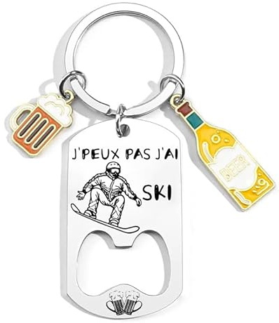 YZLPLP Cadeau Fan de Basket Porteclef Décapsuleur Original Porteclef Personnalisé pour Basket Chasseur Football Golfeur Motard Pêcheur Cycliste Rugby Cadeau