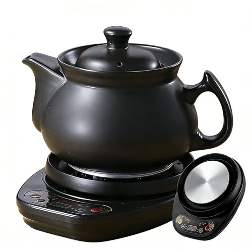 Electric Chinese Medicine Pot, 2/3/4/5L Automatic Ceramic Kettle Health Pot, Multifunctional Herbal Cooker with Multiple Modes, Intelligent Heat Preservation, 8 Hours Timer, for Tea Soup(3L)