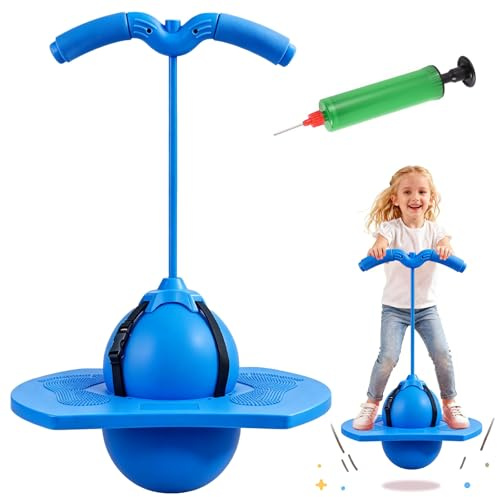 Balón de Salto Equilibrado,Pelota De Equilibrio Saltarín para Niños Adultos | Pelota Saltarina con Mango,Balón Saltarín Equilibrio,Divertida Equilibrio Saltar Pelotas Juguete para Interior Exterior
