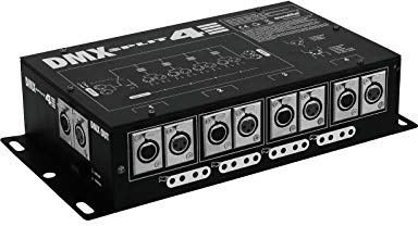 EUROLITE DMX Split 4 Splitter | Splitter auf 4 galvanisch getrennte Ausgänge, 3-polige & 5-polige XLR-Buchsen