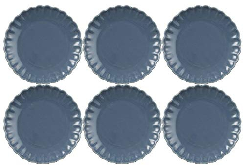 CREAFLOR HOME 6er Set Kuchenteller, Dessertteller MYNTE Cornflower blau D. 19,5cm Ib Laursen