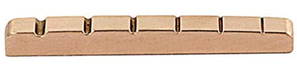EXCEART Gitarren-Steg-Sattel mit 6 Saiten, für Gitarrenteile, Zubehör, 43 mm, goldfarben