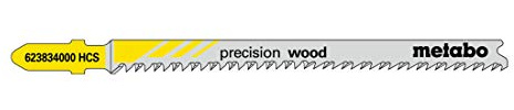 METABO 623834000 - Blister de 5 hojas de sierra de calar Madera dura y blanda 2.2 mm HCS 117 mm