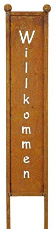 Gartenstele WILLKOMMEN I Rostoptik I 78cm Gartenstecker