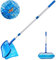 KAHEIGN Robusto Skimmer per Foglie di Piscina, 130CM Piscina Rete per La Pulizia delle Foglie Skimmer A Maglia Fine con Rastrello Telescopico per Vasca Bagno Laghetto Giardino