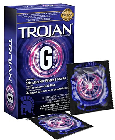 Trojan G. Condoms, Distinct Shape with Ribs - Pack of 1