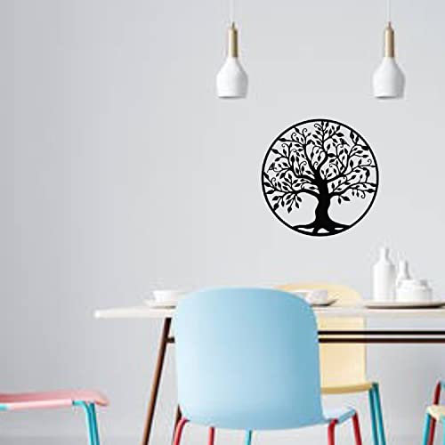 LIKEUDO 30 cm Pared Colgante Árbol Vida Metal Decoración de Pared Sala de Estar Arte de Pared Decoración Mural Ornamentos Familiares Decoración Geométrica