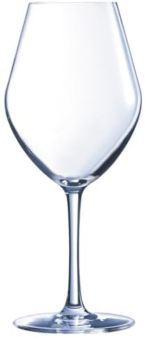 COUZON - Verre à vin - Lot de 6 - Lys - Krysta, Contenance 25 cl, Dimensions : H18 cm x Diamètre 5.1 cm - Transparent