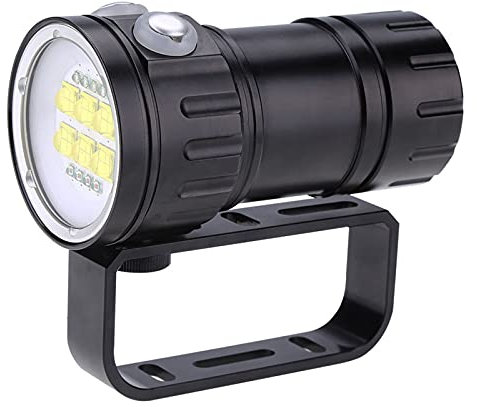 Camrusic Dive Light, Diving Flashlight 28800 Lumen IPX8 Waterproof Dive Lights Scuba Diving Lights 500M 7Modes 120 Degree Wide Beam Angle Underwater Flashlight for Outdoor Diving